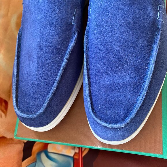 Loro Piana men's blue loafers - Picture 3 of 6